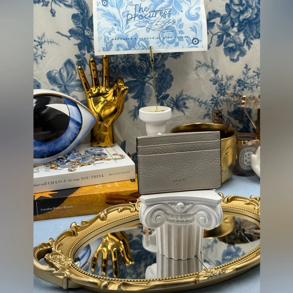 🆕 OROTON 🧿 NWOT Margot Card Sleeve, White Leather Cardholder